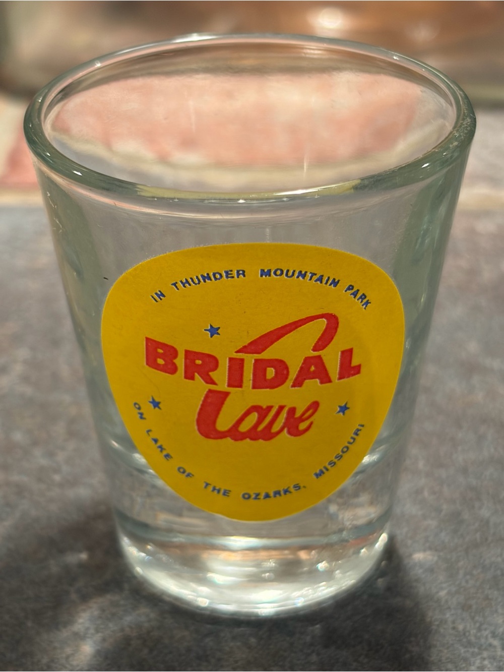 Shot glass from Bridal Cave